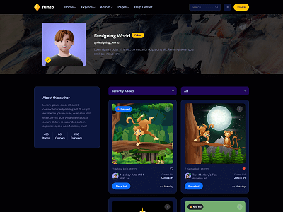 Funto - React NFT Marketplace