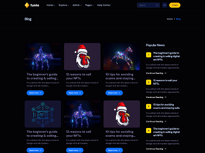 Funto - React NFT Marketplace